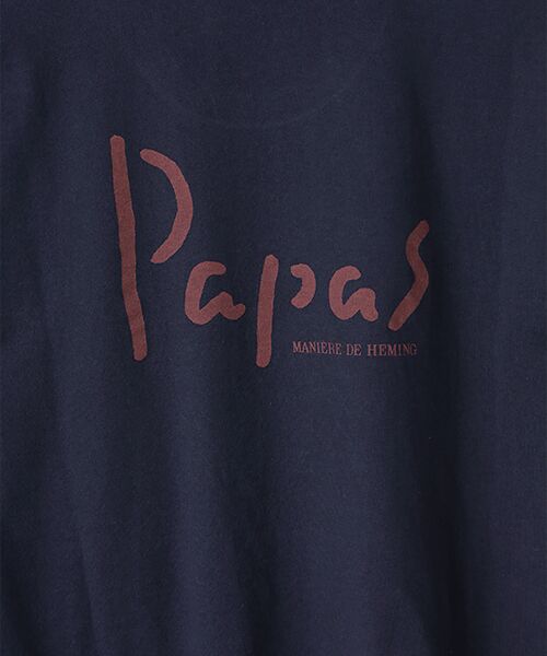 PAPAS / パパス Tシャツ | 【新定番】40/2甘撚天竺 ロゴTシャツ | 詳細15