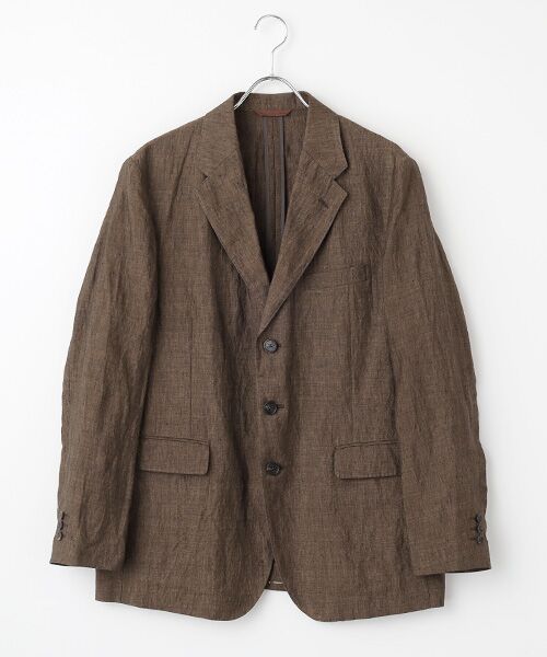 パパス　リネン　カバーオール SALE】リネン強撚マット カバーオール（MENアウター・ブルゾン