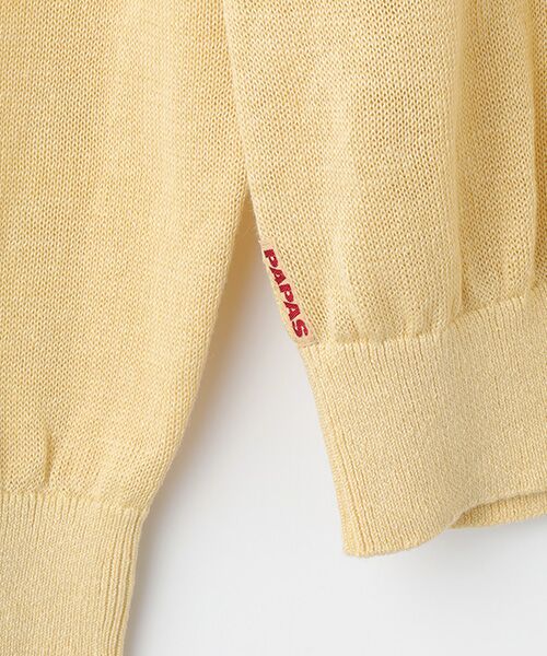 PAPAS / パパス カーディガン・ボレロ | ユーロリネン天竺10G Vネックカーディガン | 詳細1