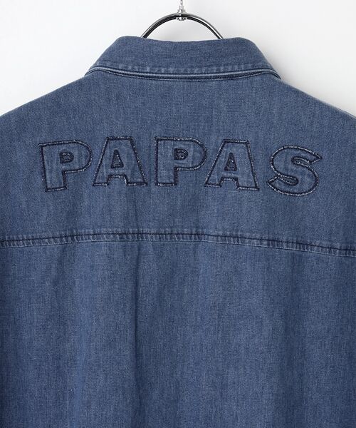 PAPAS / パパス その他トップス | モンサンミッシェルデニム 半袖シャツ型ブルゾン | 詳細7