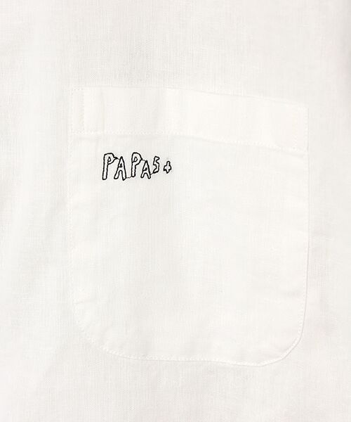 PAPAS / パパス シャツ・ブラウス | 綿麻シーチング刺繍シャツ | 詳細1