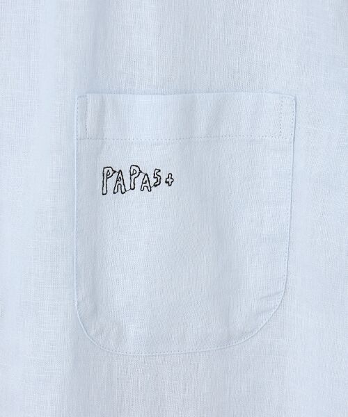 PAPAS / パパス シャツ・ブラウス | 綿麻シーチング刺繍シャツ | 詳細6