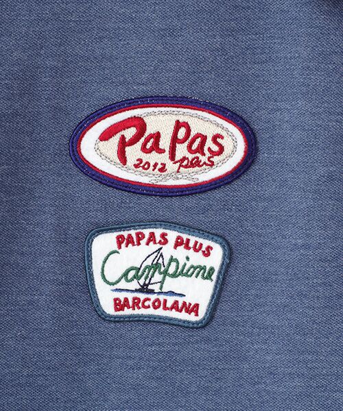 PAPAS / パパス ポロシャツ | エコメイドCOOLMAX鹿の子 ヤシの木刺繍ポロシャツ | 詳細7
