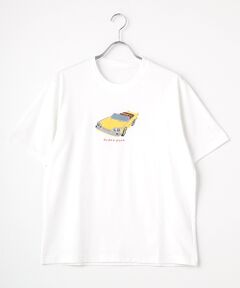 40/2モダン天竺 車プリントTシャツ