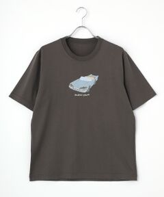 40/2モダン天竺 車プリントTシャツ