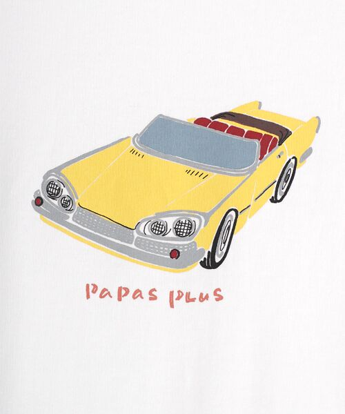 PAPAS / パパス Tシャツ | 40/2モダン天竺 車プリントTシャツ | 詳細1