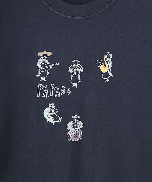 PAPAS / パパス Tシャツ | 40/2モダン天竺 ペンギンプリントTシャツ | 詳細6