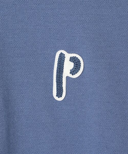 PAPAS / パパス ポロシャツ | ☆【WEB限定】モンサンミッシェル爽鹿の子 Pワッペン&ネームポロシャツ | 詳細12