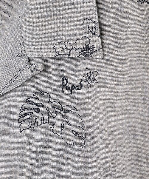 PAPAS / パパス シャツ・ブラウス | 綿麻シャンブレー刺繍シャツ【HAWAIIAN】 | 詳細2