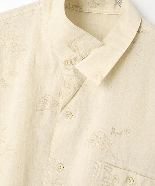 PAPAS / パパス シャツ・ブラウス | 綿麻シャンブレー刺繍シャツ【HAWAIIAN】 | 詳細6