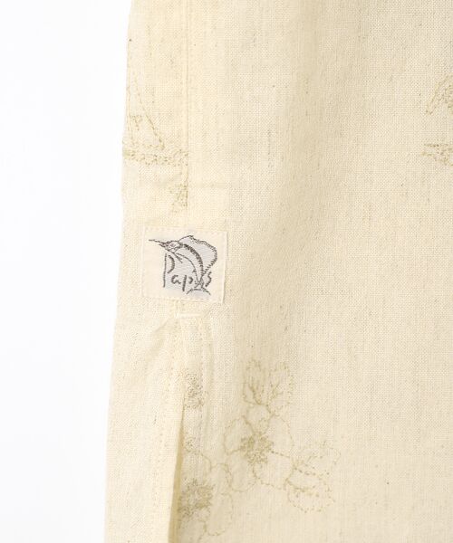 PAPAS / パパス シャツ・ブラウス | 綿麻シャンブレー刺繍シャツ【HAWAIIAN】 | 詳細7