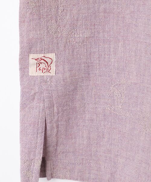 PAPAS / パパス シャツ・ブラウス | 綿麻シャンブレー刺繍シャツ【HAWAIIAN】 | 詳細10