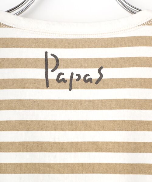 PAPAS / パパス Tシャツ | 40/2ヴィンテージボーダープリント天竺Tシャツ | 詳細5