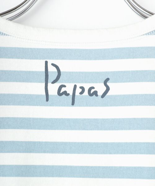 PAPAS / パパス Tシャツ | 40/2ヴィンテージボーダープリント天竺Tシャツ | 詳細7