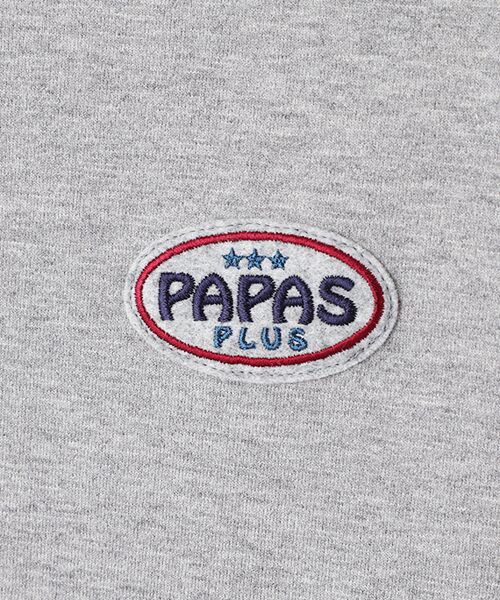 PAPAS / パパス Tシャツ | 40/2天竺 ワッペンTシャツ | 詳細2