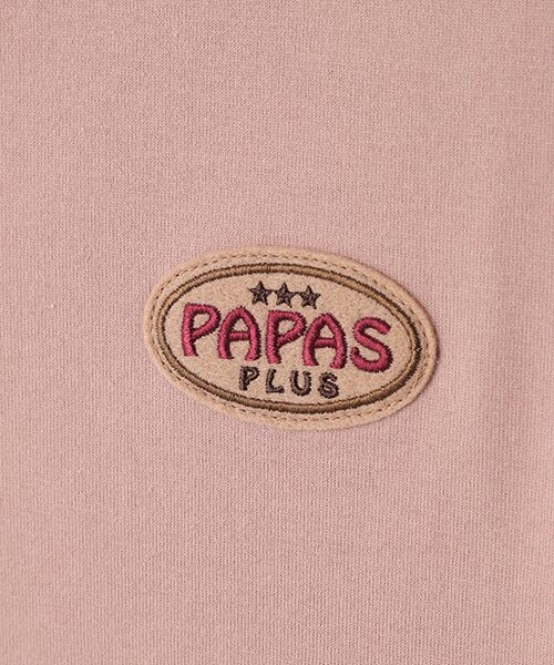 PAPAS / パパス Tシャツ | 40/2天竺 ワッペンTシャツ | 詳細7