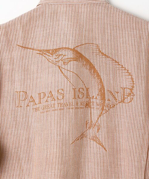 PAPAS / パパス シャツ・ブラウス | コットンダブルガーゼストライプシャツ | 詳細5