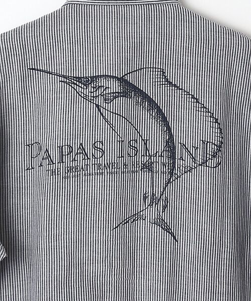 PAPAS / パパス シャツ・ブラウス | コットンダブルガーゼストライプシャツ | 詳細10