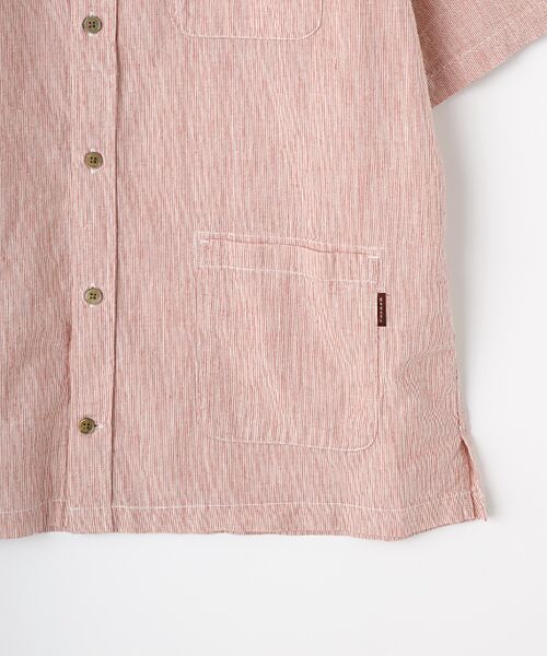 PAPAS / パパス シャツ・ブラウス | 綿麻平織パッチポケットシャツ | 詳細3