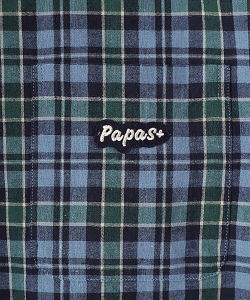 PAPAS / パパス シャツ・ブラウス | 綿麻平織パッチポケットシャツ | 詳細8