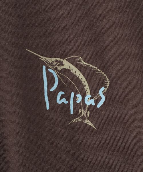 PAPAS / パパス Tシャツ | 30/2スーピマ甘撚り天竺プリントTシャツ【江ノ電路線図】 | 詳細3