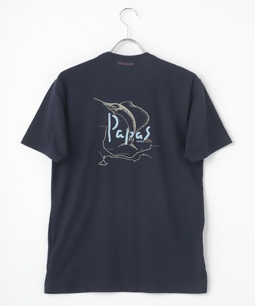 PAPAS / パパス Tシャツ | 30/2スーピマ甘撚り天竺プリントTシャツ【江ノ電路線図】 | 詳細5