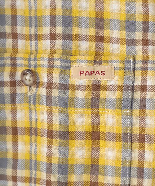 PAPAS / パパス シャツ・ブラウス | ミニヘリンボンサッカーチェックシャツ | 詳細1