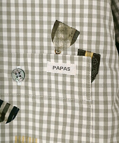PAPAS / パパス シャツ・ブラウス | コットンタイプライタープリントシャツ【PAPAS MEDAL】 | 詳細5