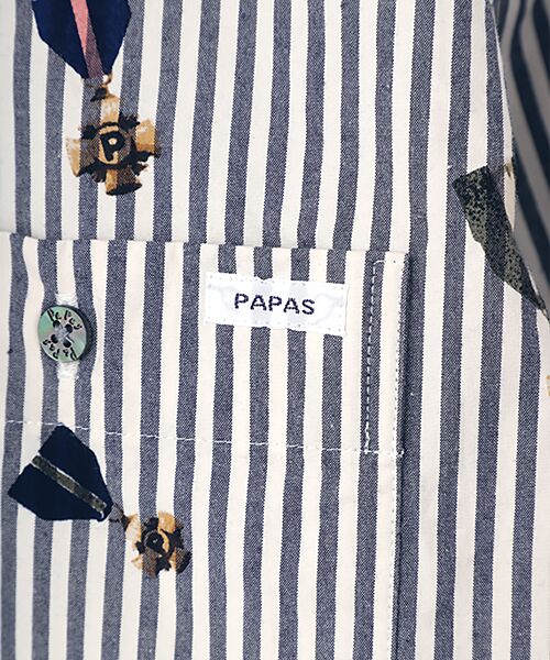 PAPAS / パパス シャツ・ブラウス | コットンタイプライタープリントシャツ【PAPAS MEDAL】 | 詳細6