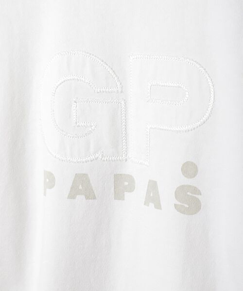 PAPAS / パパス Tシャツ | ラフィTOP吊り天竺 GPアップリケTシャツ | 詳細1