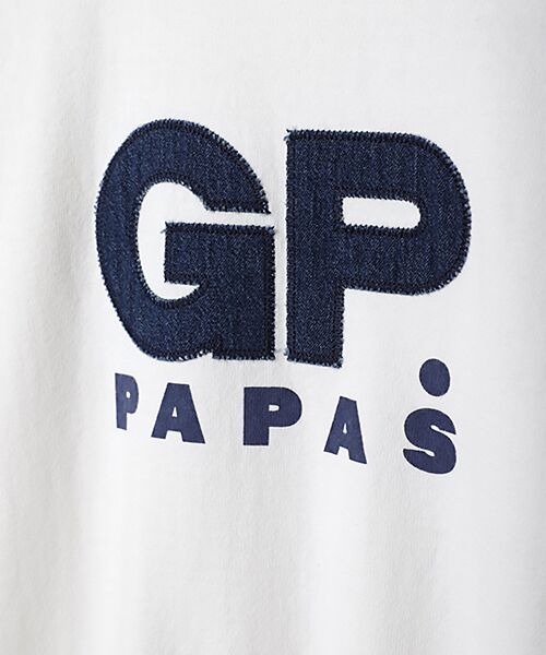 PAPAS / パパス Tシャツ | ラフィTOP吊り天竺 GPアップリケTシャツ | 詳細7