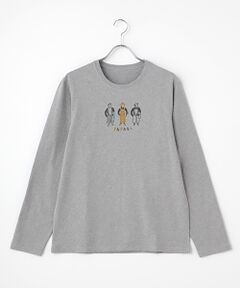 天竺プリント長袖Tシャツ【workペンギン】