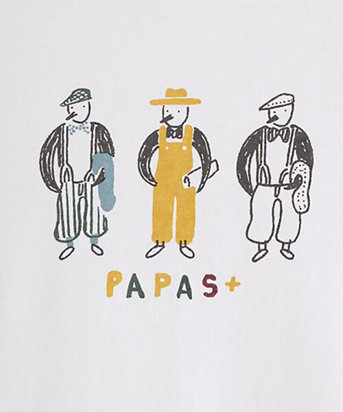 PAPAS / パパス Tシャツ | 天竺プリント長袖Tシャツ【workペンギン】 | 詳細1