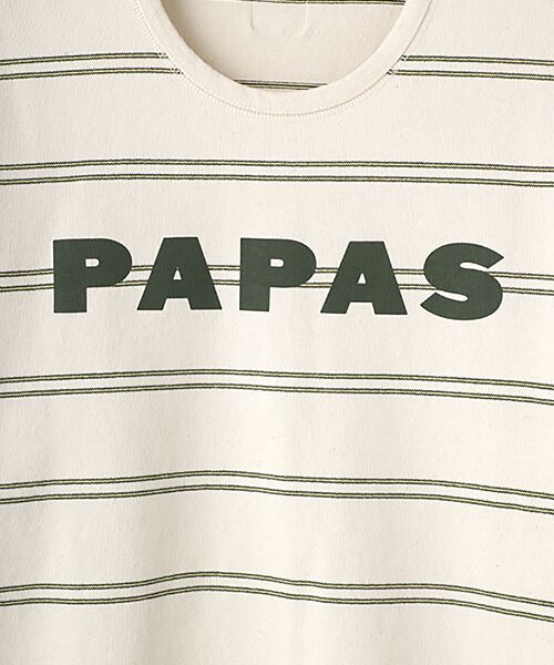 PAPAS / パパス Tシャツ | 16/2BDボーダーTシャツ | 詳細1