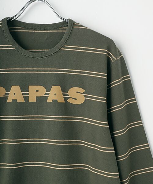 PAPAS / パパス Tシャツ | 16/2BDボーダーTシャツ | 詳細3