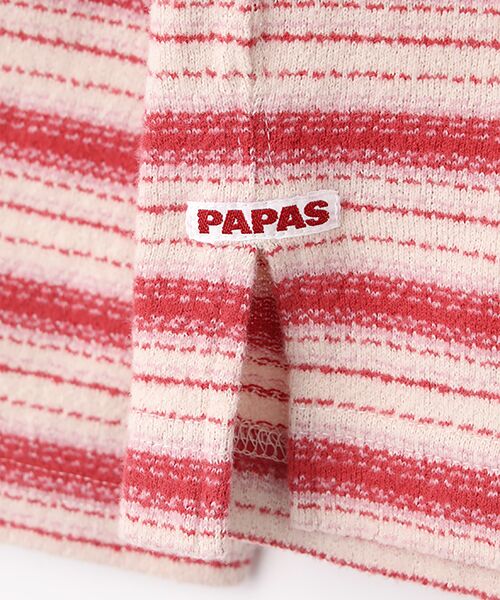 PAPAS / パパス Tシャツ | 梨地マルチボーダー起毛Tシャツ | 詳細5