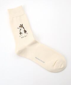 PAPAS / パパス ソックス | 綿コーマドッグジャガードソックス【ブルテリア】