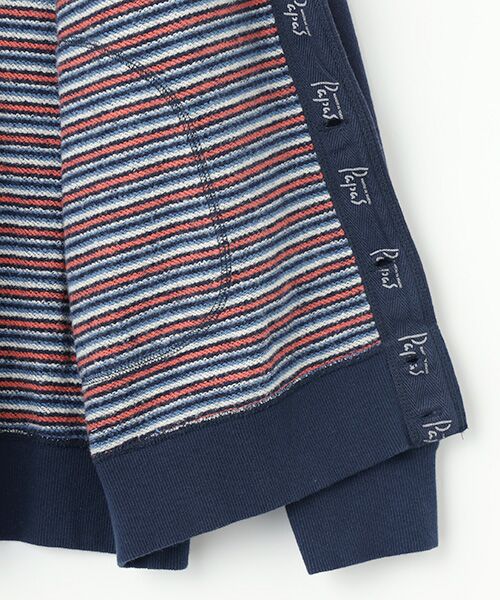 PAPAS / パパス パーカー | 裏ボーダー裏毛パーカー | 詳細7