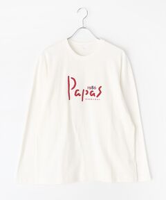 ラフィ毛無天竺Tシャツ【Papasロゴ】