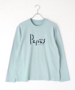 ラフィ毛無天竺Tシャツ【Papasロゴ】