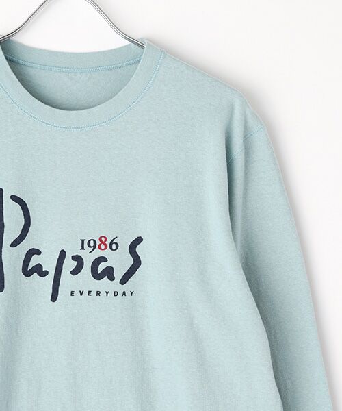 PAPAS / パパス Tシャツ | ラフィ毛無天竺Tシャツ【Papasロゴ】 | 詳細3