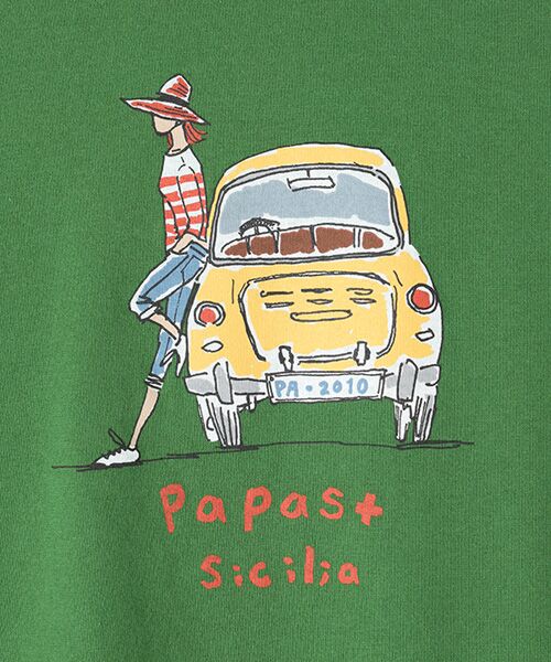 PAPAS / パパス Tシャツ | 40/2綿コーマ天竺 プリントTシャツ | 詳細6