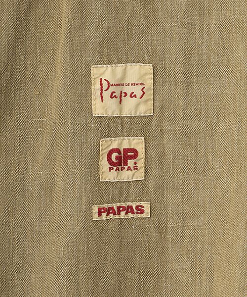 PAPAS / パパス ブルゾン | 10ozリネンデニム シャツ型ブルゾン | 詳細8