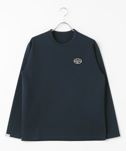 PAPAS / パパス Tシャツ | ハイテンションポンチ クルーネックTシャツ（ネイビー）