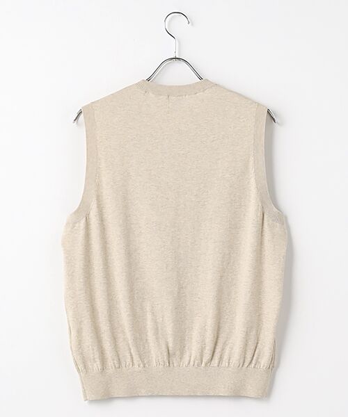 PAPAS / パパス ベスト | コットンメランジ天竺16G ベスト | 詳細1