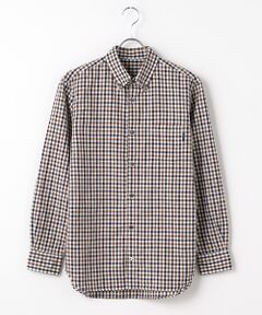 PAPAS / パパス シャツ・ブラウス | 綿麻交織ギンガムチェックシャツ