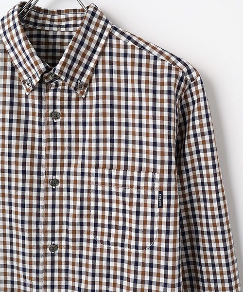 PAPAS / パパス シャツ・ブラウス | 綿麻交織ギンガムチェックシャツ | 詳細2