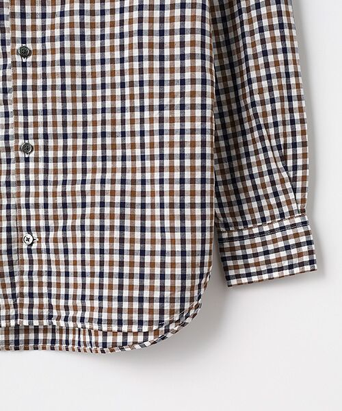 PAPAS / パパス シャツ・ブラウス | 綿麻交織ギンガムチェックシャツ | 詳細3