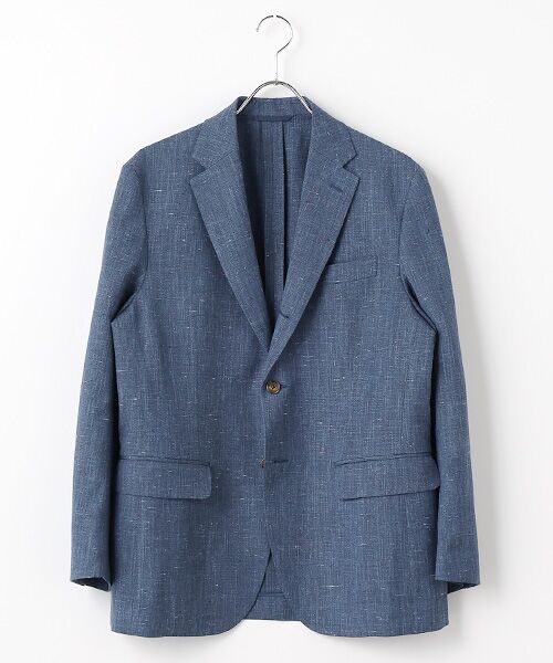 ◇サマージャケット Loro Piana ロロピアーナ シルク×リネン チェック  