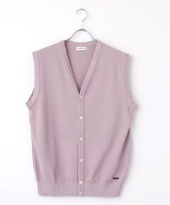 PAPAS / パパス ベスト | コットン/ポリエステル16G Vネックベスト